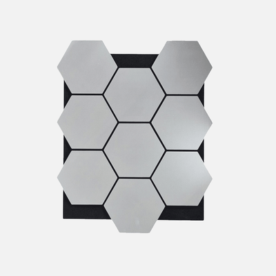 Panel Acústico Hexagonal Espejo Plata