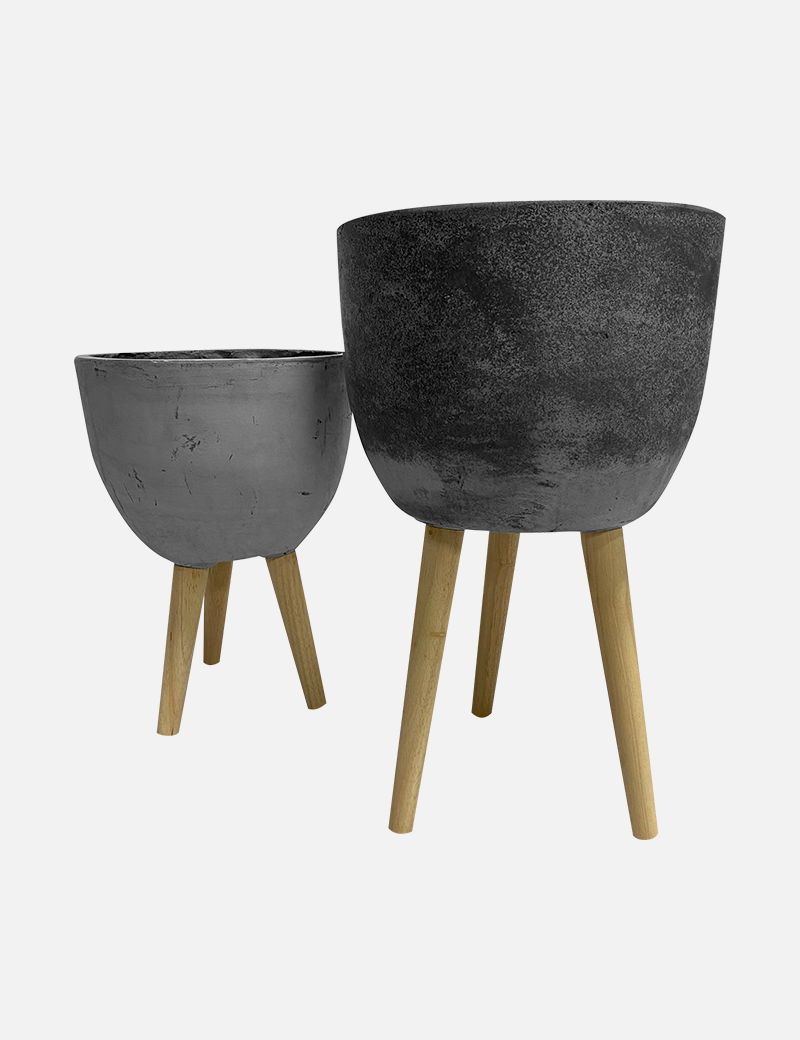Maceta JIRO A - Fibra de Concreto 30×24×22cm