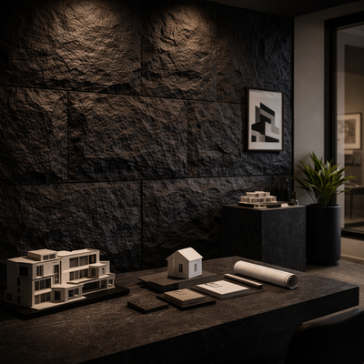 Roca PU Color Negro 60x120