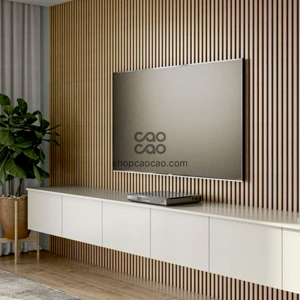 Caja WPC Lambrín Interior Arco Chico Color Parota Gold