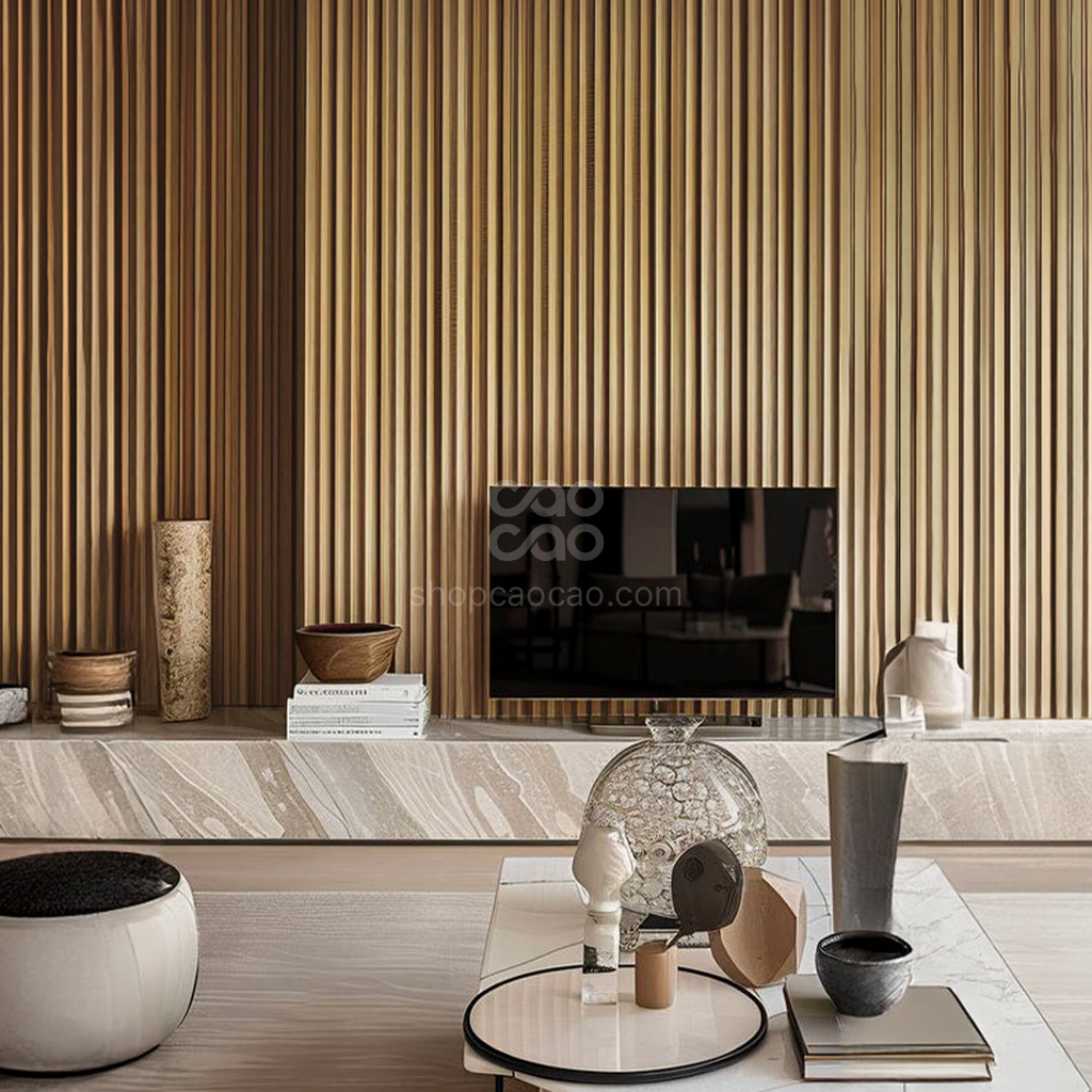 Caja WPC Lambrín interior Duplex Color Encino