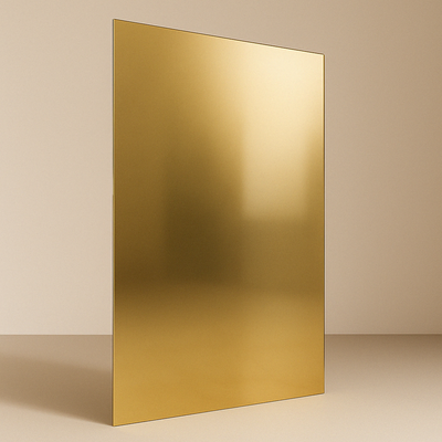 Lámina BCC Color Dorado Espejo (5) 2.4* 1.2 m.