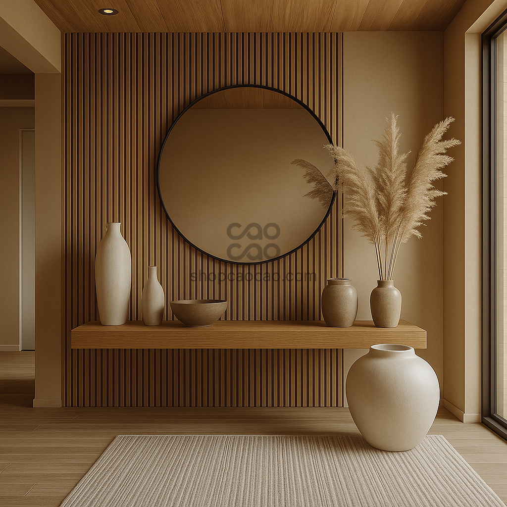 Caja WPC Lambrín Interior Color Fresno