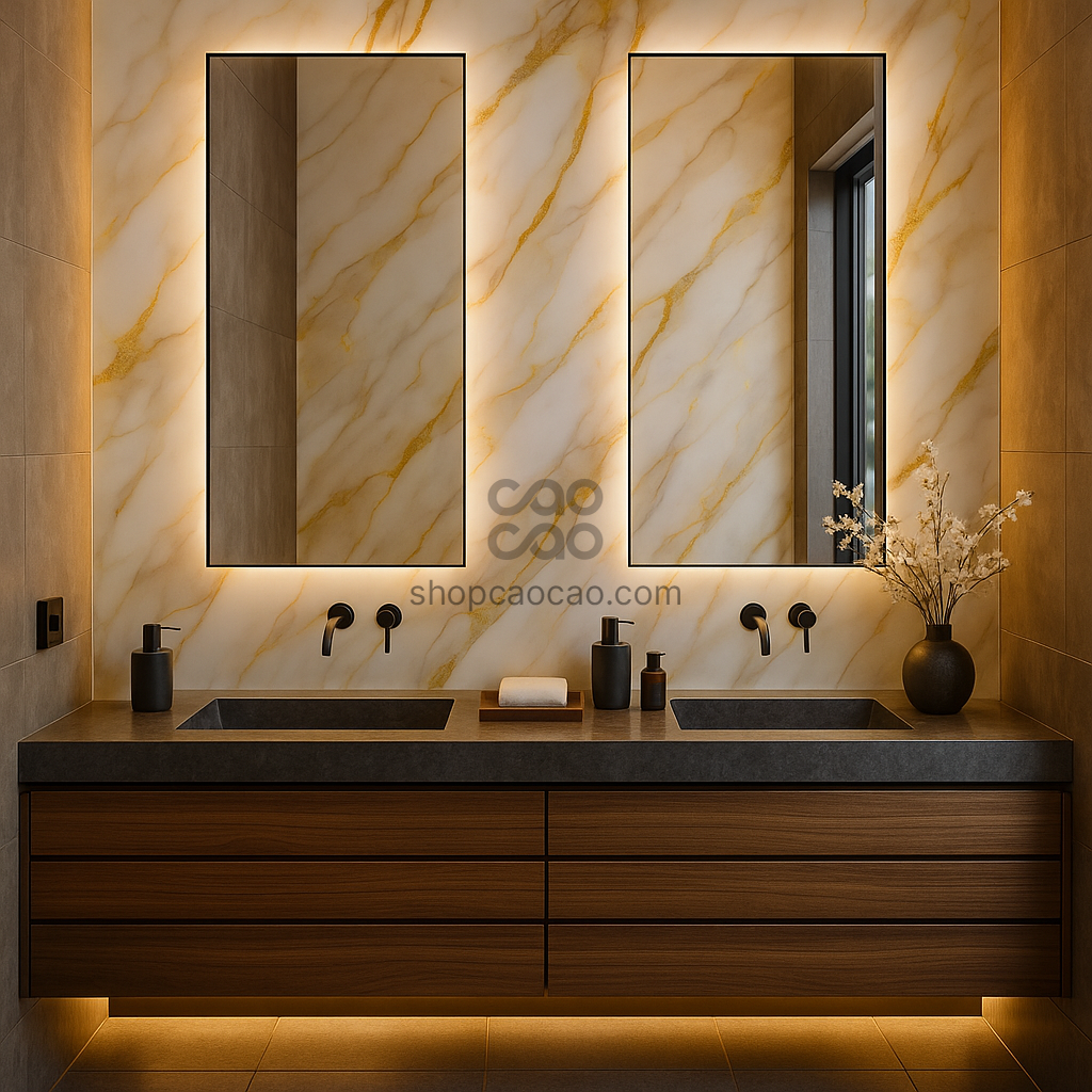 Lámina PVC tipo Mármol Oleo Glam