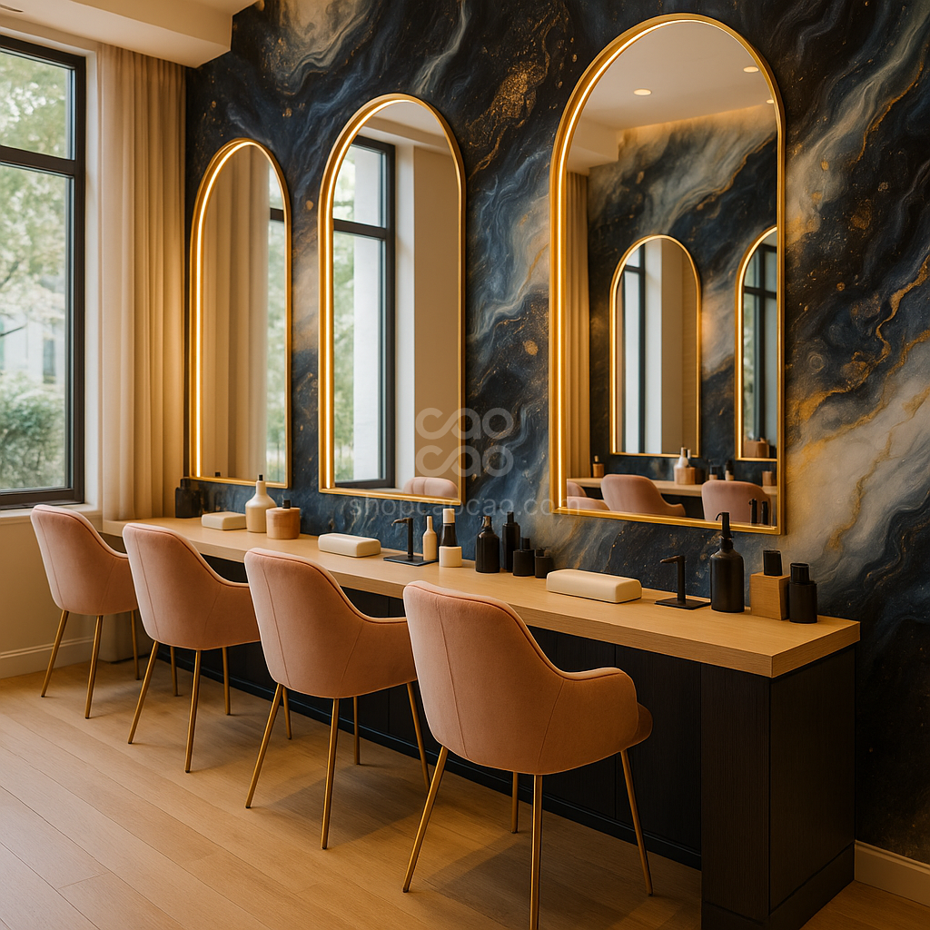 Lámina PVC tipo Mármol Oleo Océano