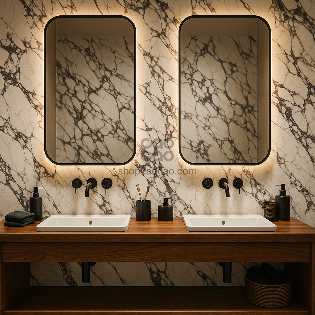 Lámina PVC tipo Mármol Breccia Texturizada