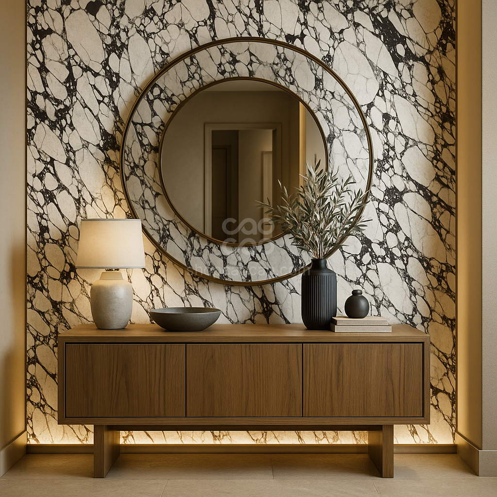 Lámina PVC tipo Mármol Breccia Texturizada