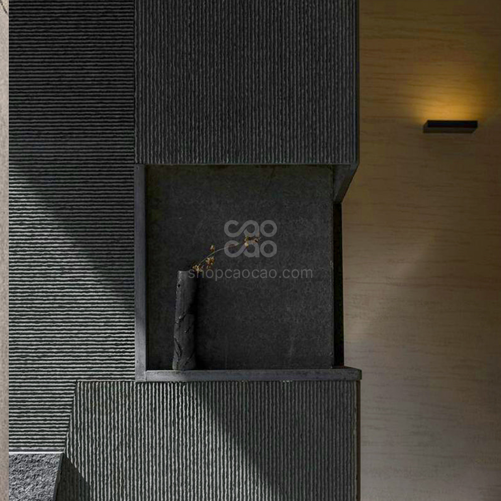Piedra Flexible Concreto Rayado Negro 2.8m x 99.5cm