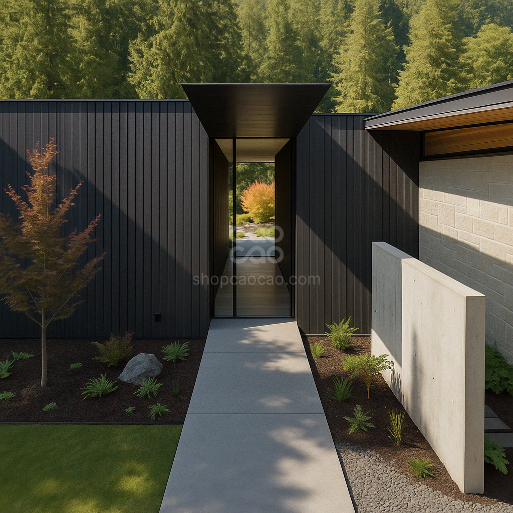 Plafón 3D WPC Exterior Color Negro 2025