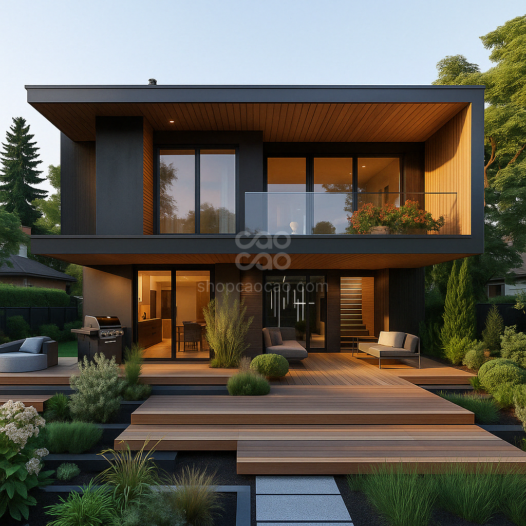 Plafón M 3D WPC Exterior Color Teca 2025