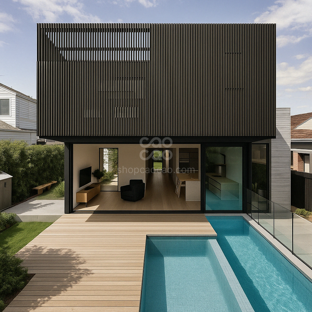 Viga Exterior WPC 60x42 Color Nogal 2025
