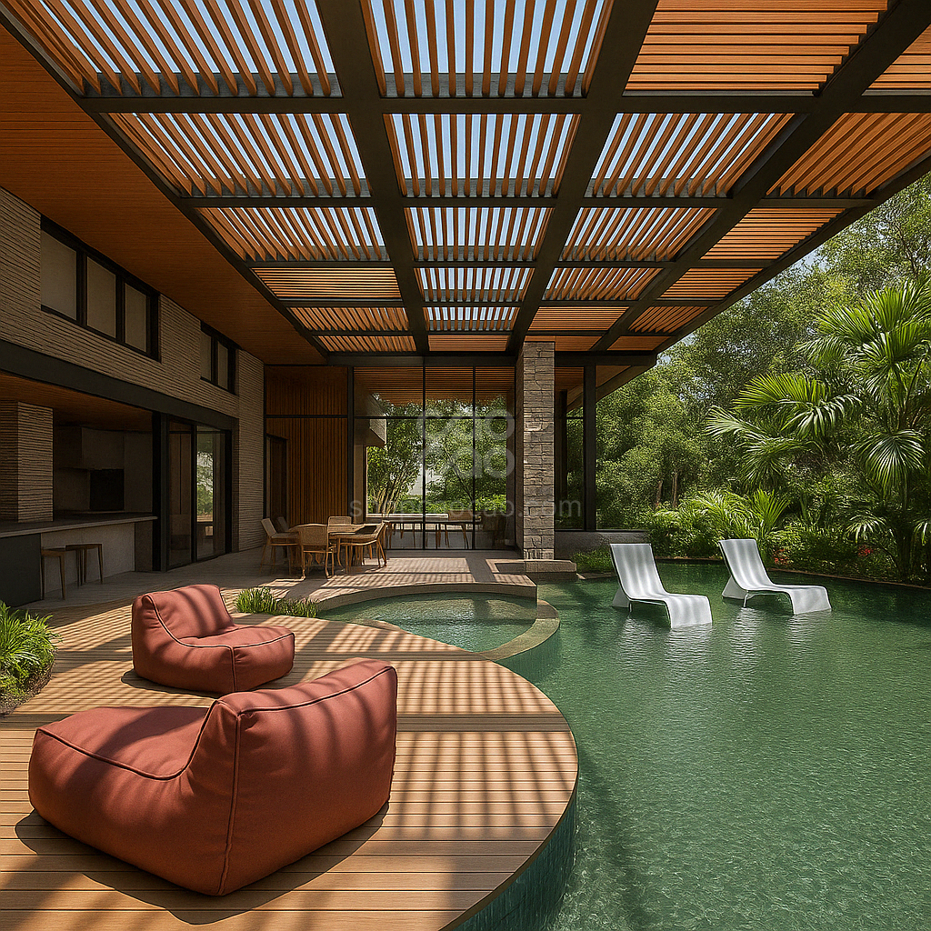 Viga Exterior 60x42 Color Teca