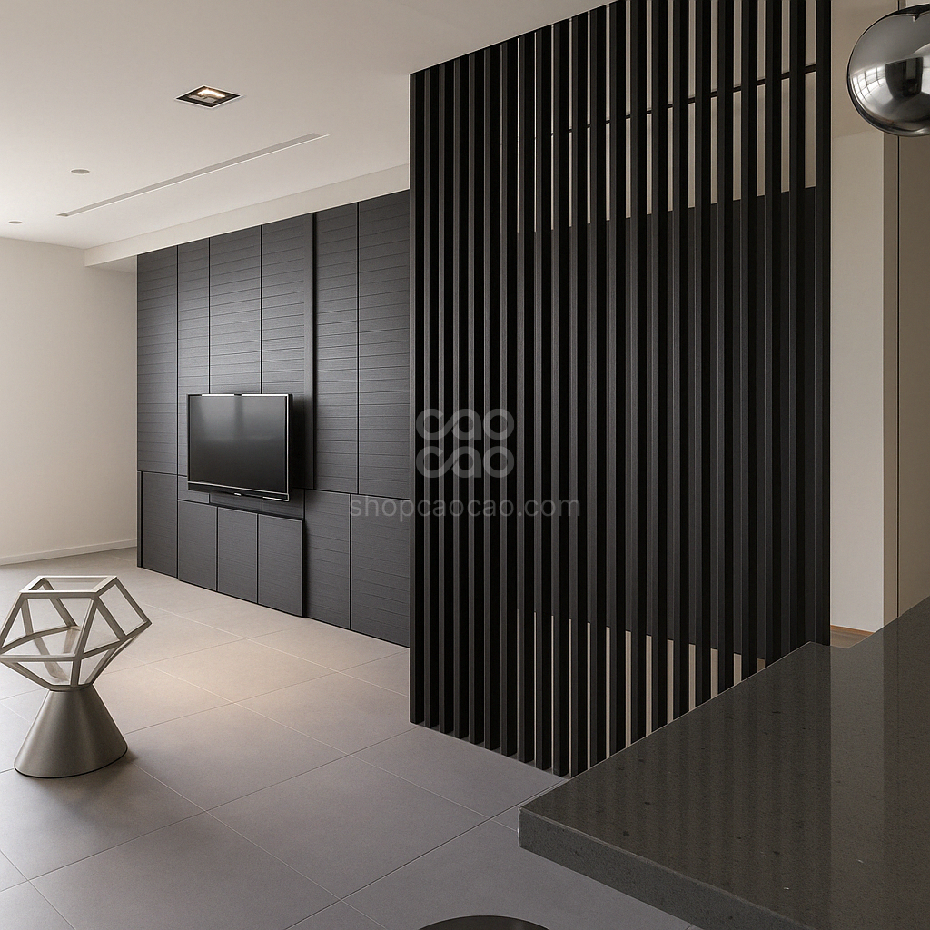 Viga Interior WPC 50x100x2900mm Color Negro Texturizado