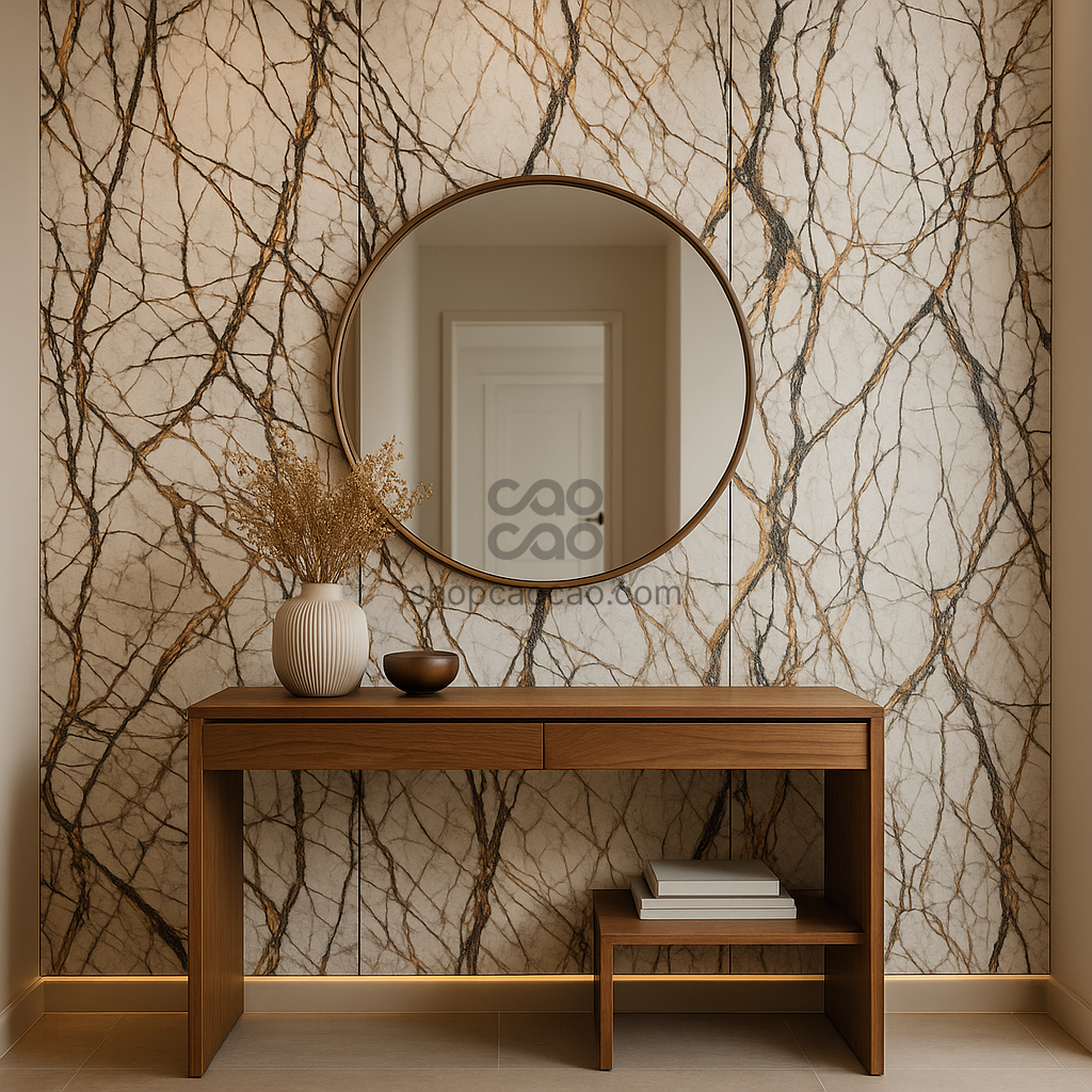 Lámina PVC tipo Mármol color Italo Blanc