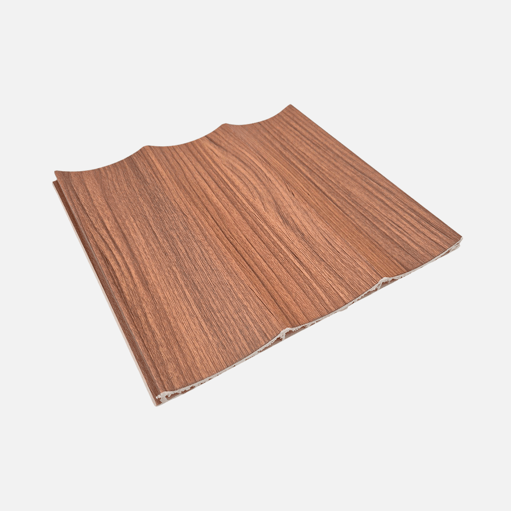 Caja WPC Lambrín Interior Arco Grande Color Nogal Claro