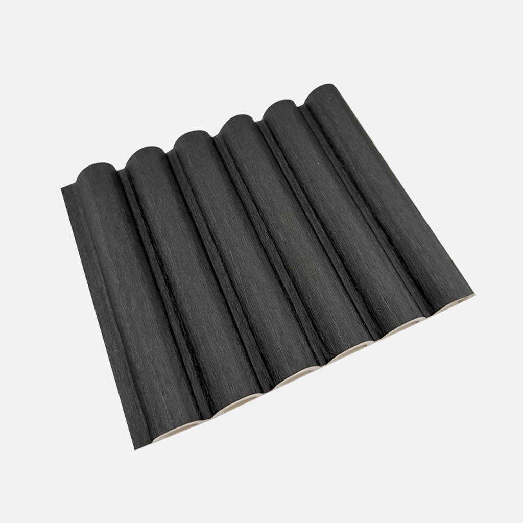 Lambrín Interior WPC Flauta Chica Negro Texturizado | Panel Decorativo ...