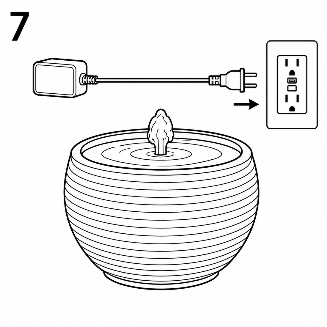 7. Conecta a la corriente