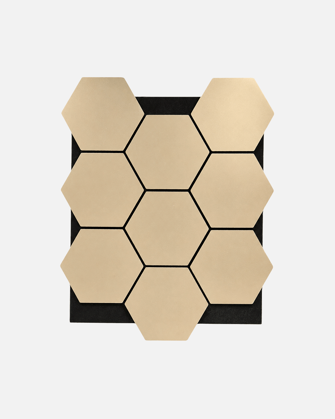 Hexagonal Gold Mirror