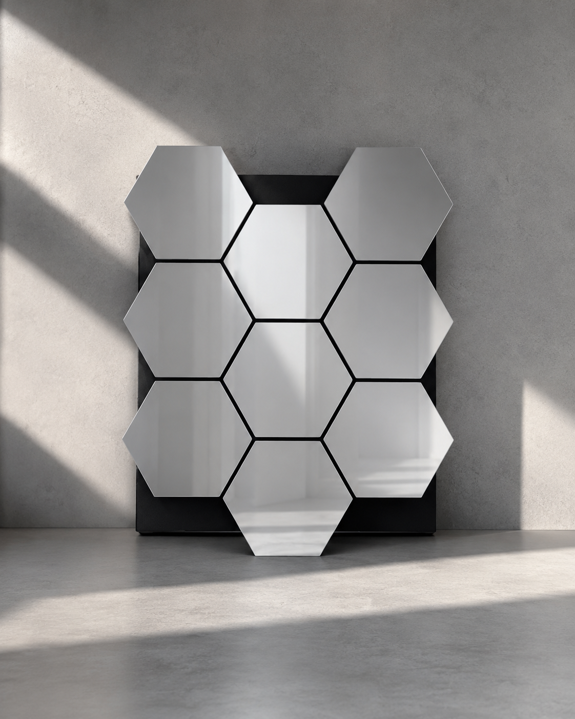 Hexagonal Espejo Plata