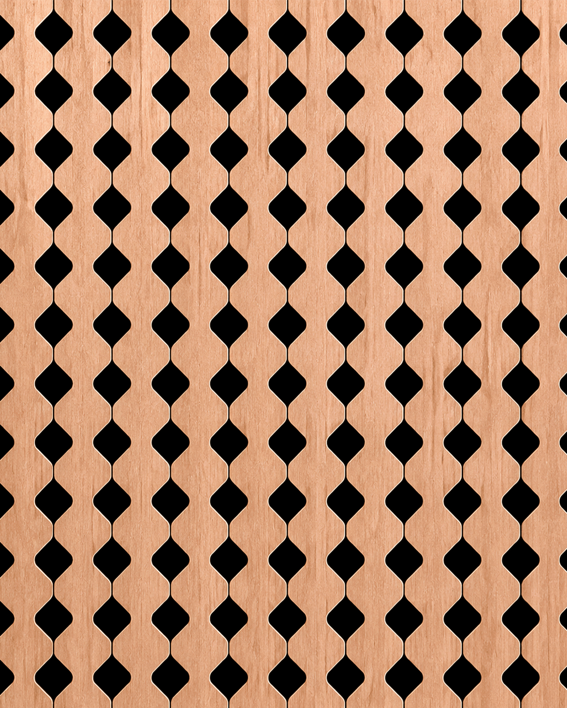 Walnut Rhombus Paneling