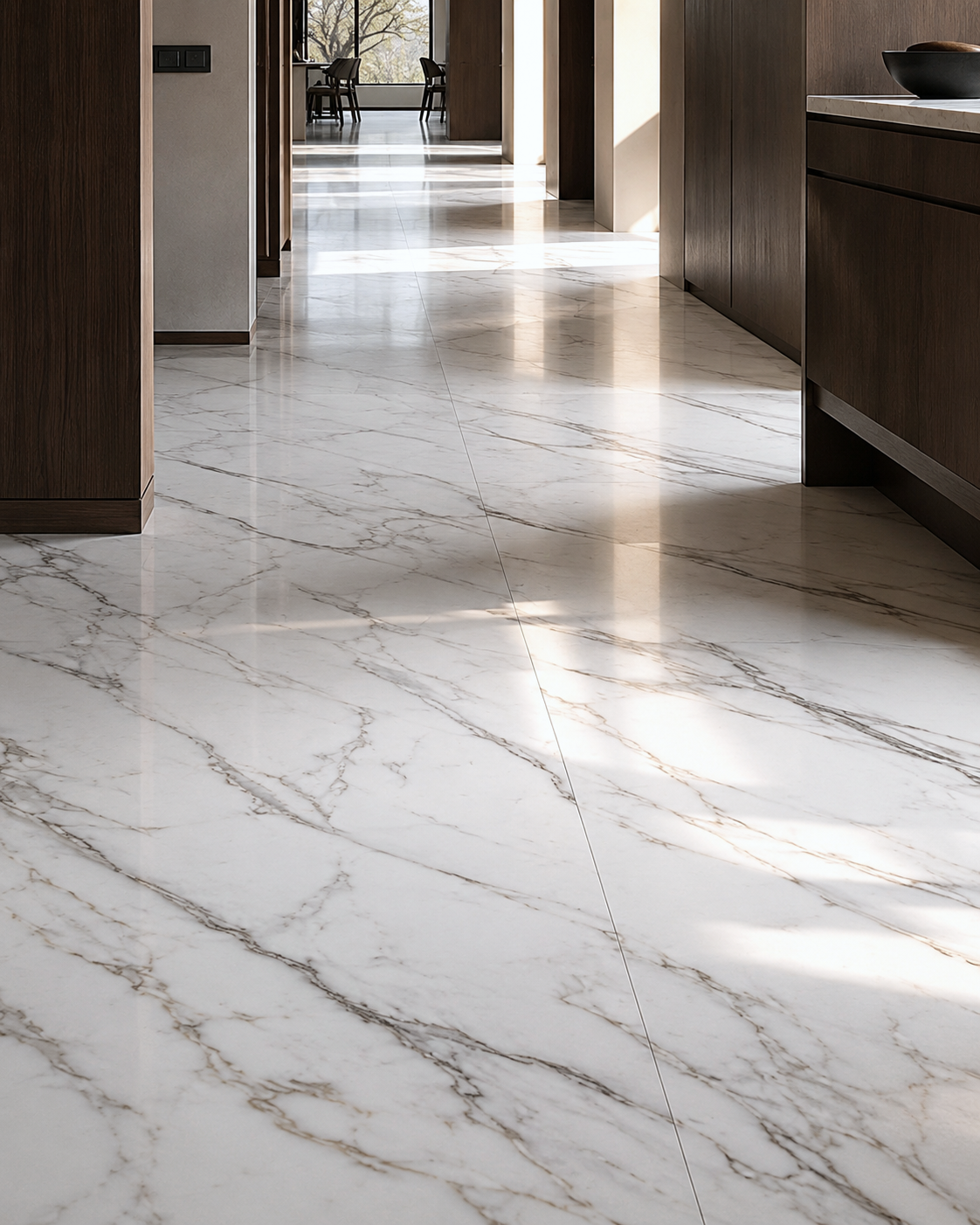 Piso Mármol Gold Blanco