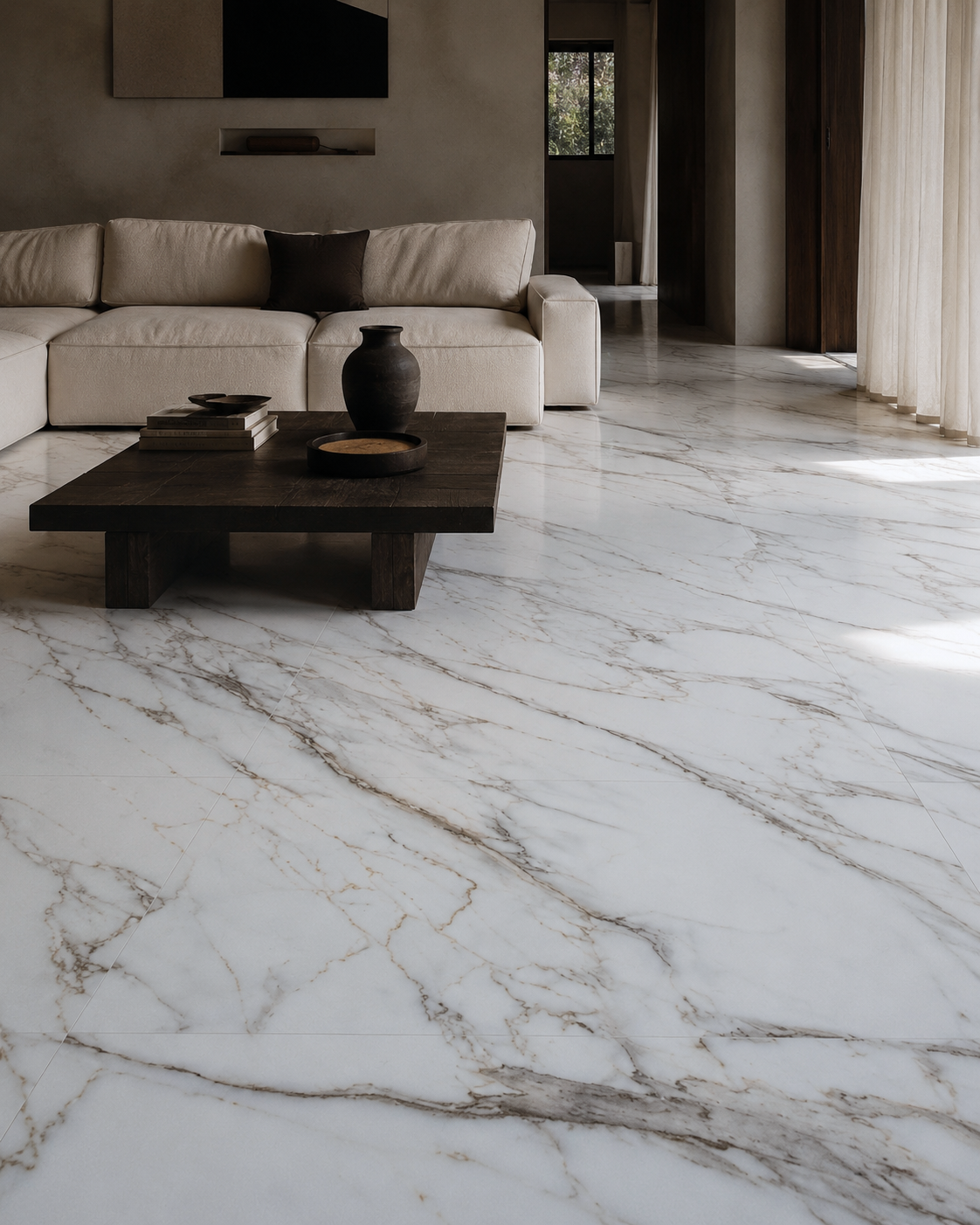 Piso Mármol Gold Blanco