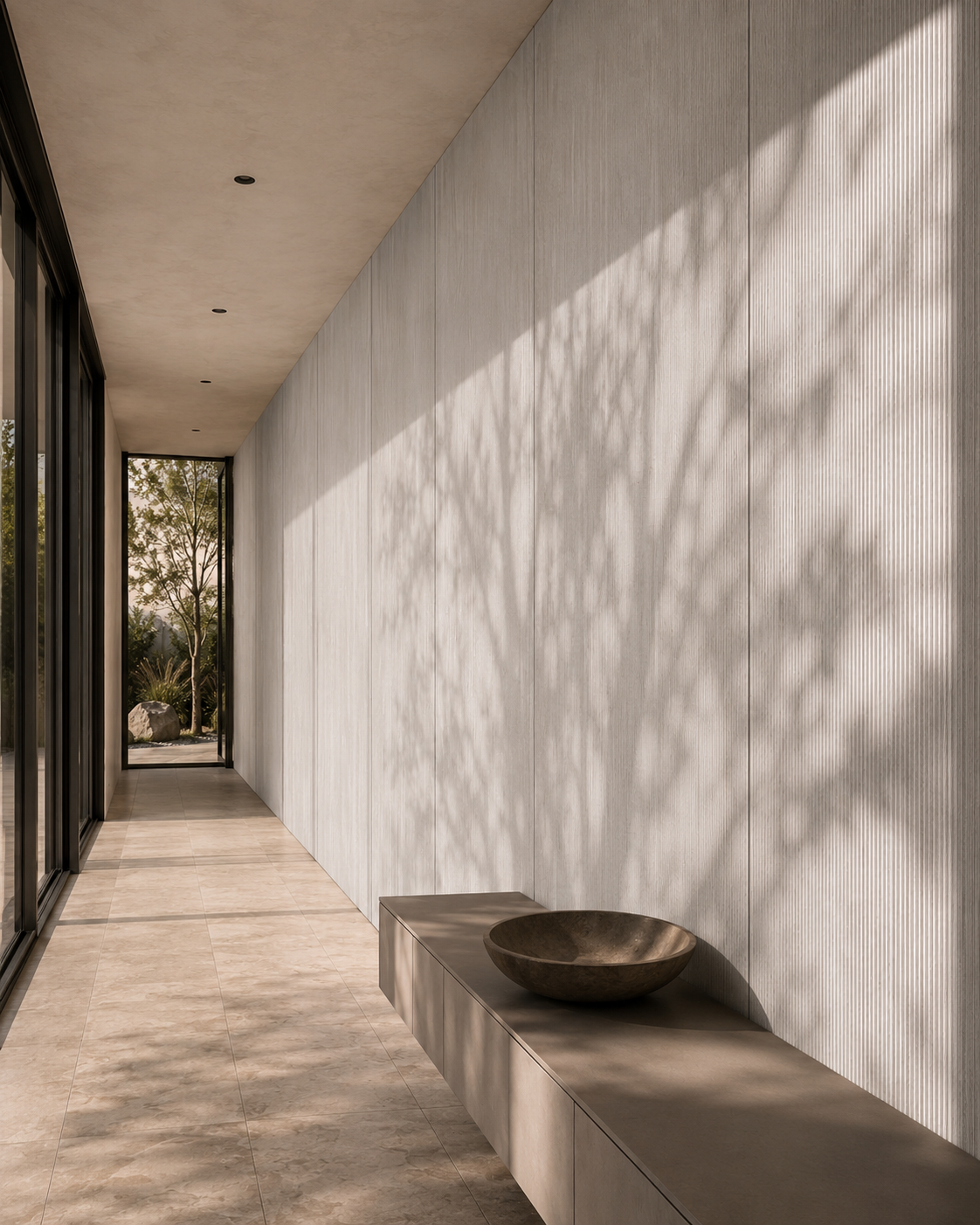 Concreto Rayado Crema 2.8x0.99