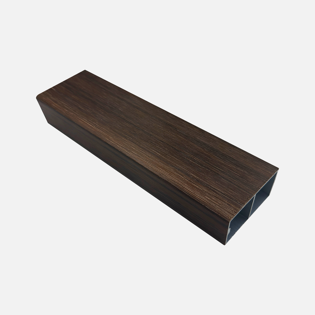Viga Exterior de Aluminio 60x40 color Nogal