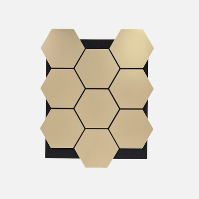Panel Acústico Hexagonal Espejo Dorado