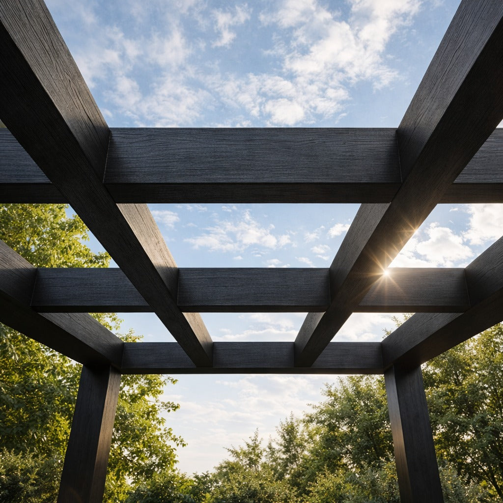 Viga Exterior WPC 4000x100x52mm Color Negro 2025