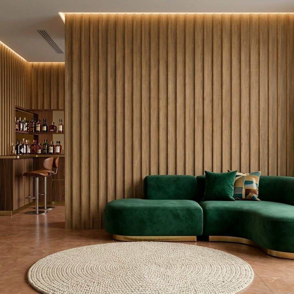 Lambrín Interior Arco Grande Color Nogal Claro