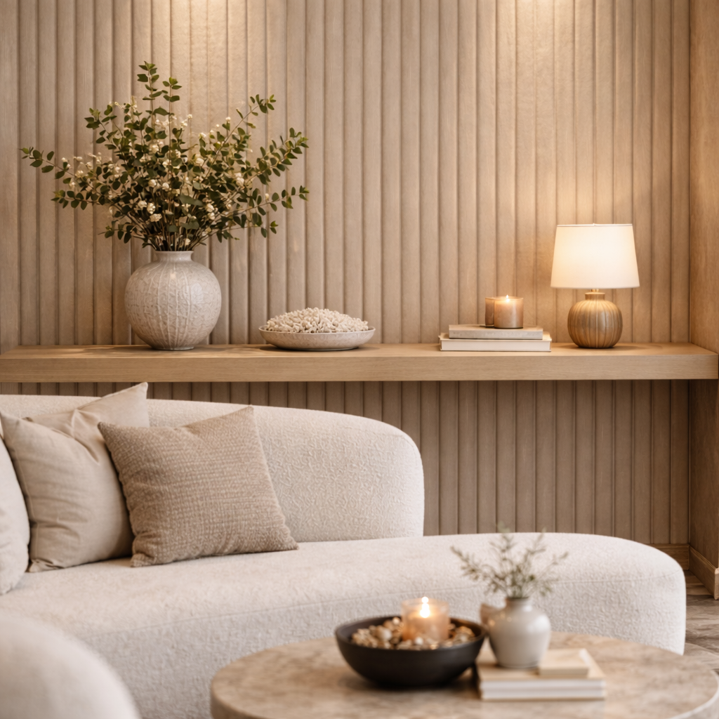 Lambrín Interior Flauta Mediana Color Panama Tramado