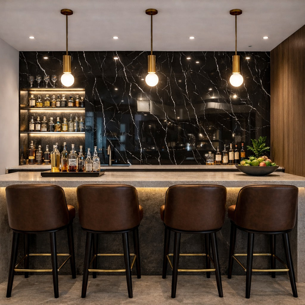 Lámina PVC tipo Mármol color Negro