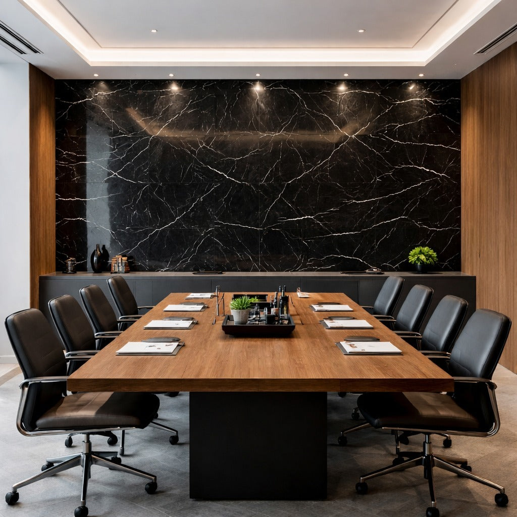 Lámina PVC tipo Mármol color Negro