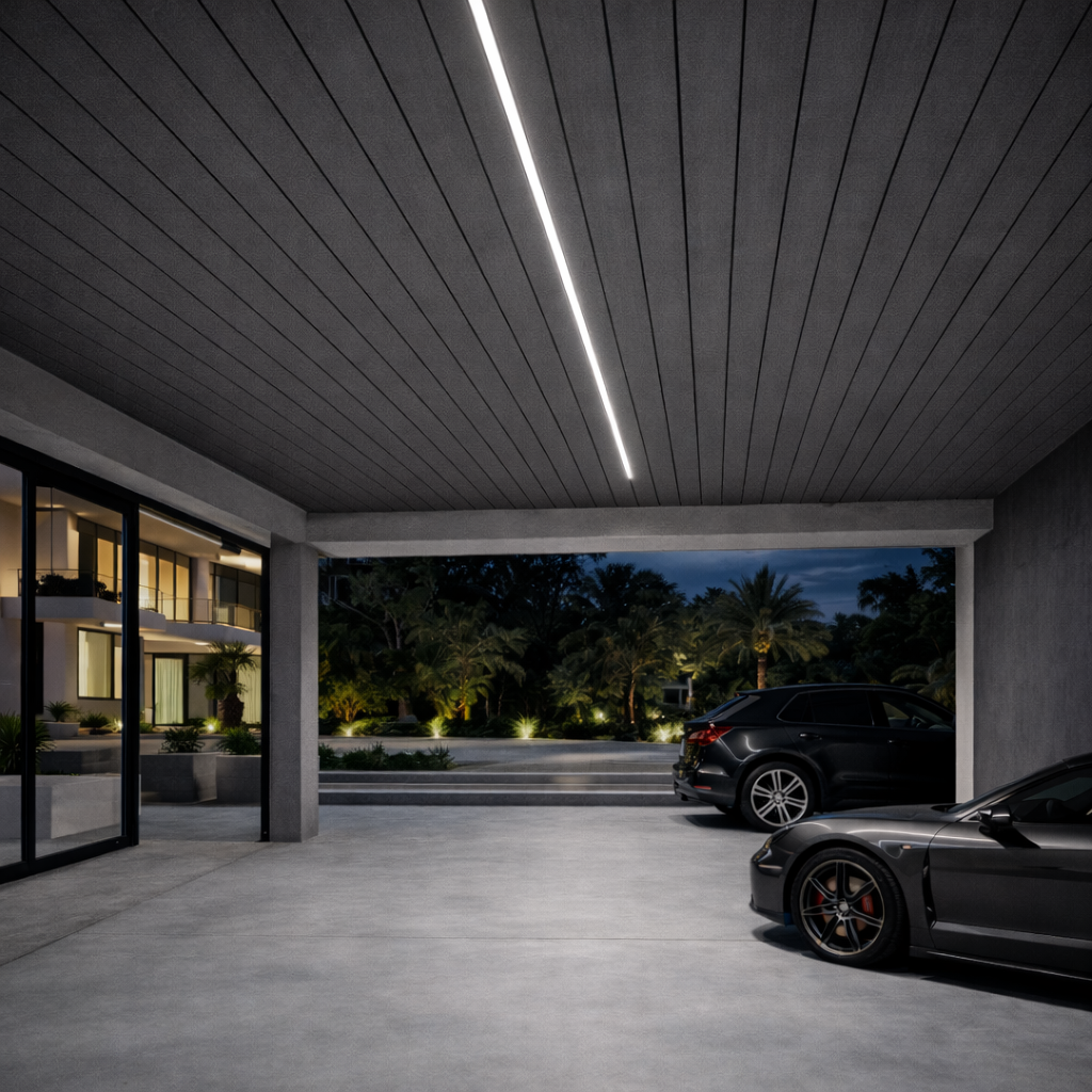 Plafón M EKS color negro P-01 148*21*2900 mm