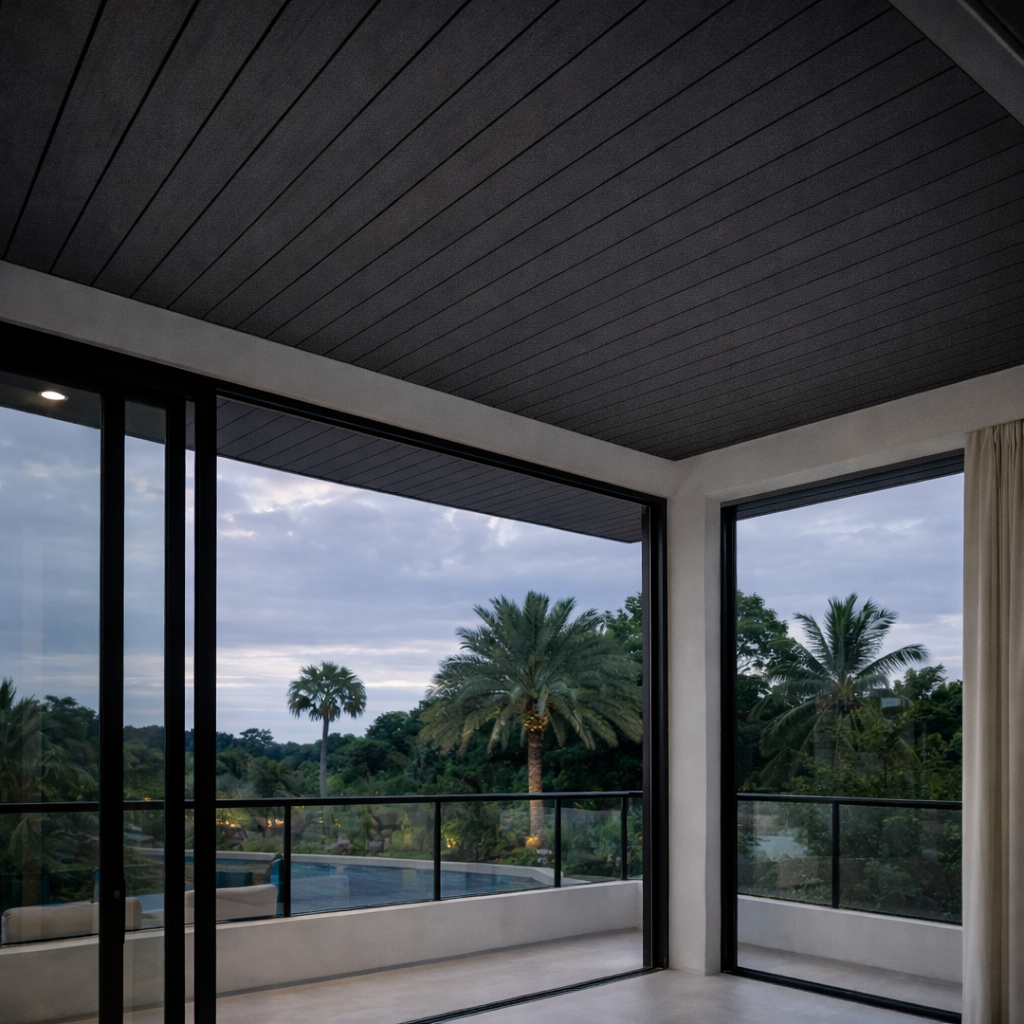 Plafón M EKS color negro P-01 148*21*2900 mm