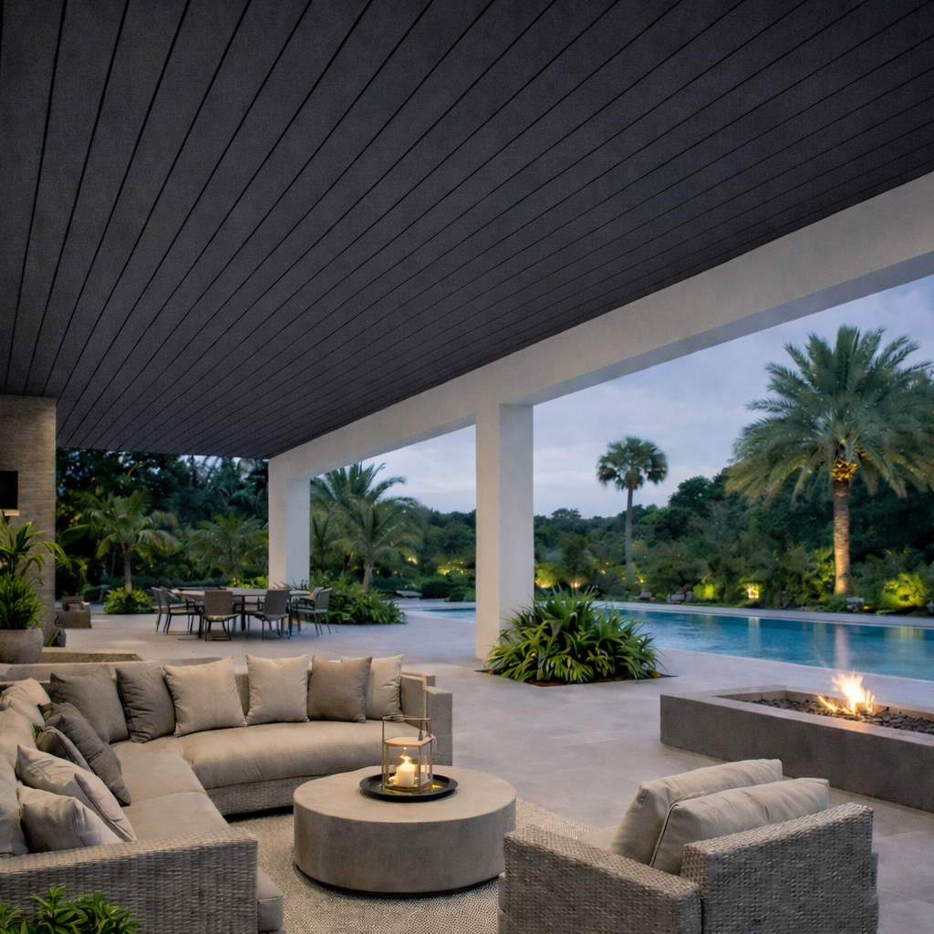 Plafón M EKS color negro P-01 148*21*2900 mm