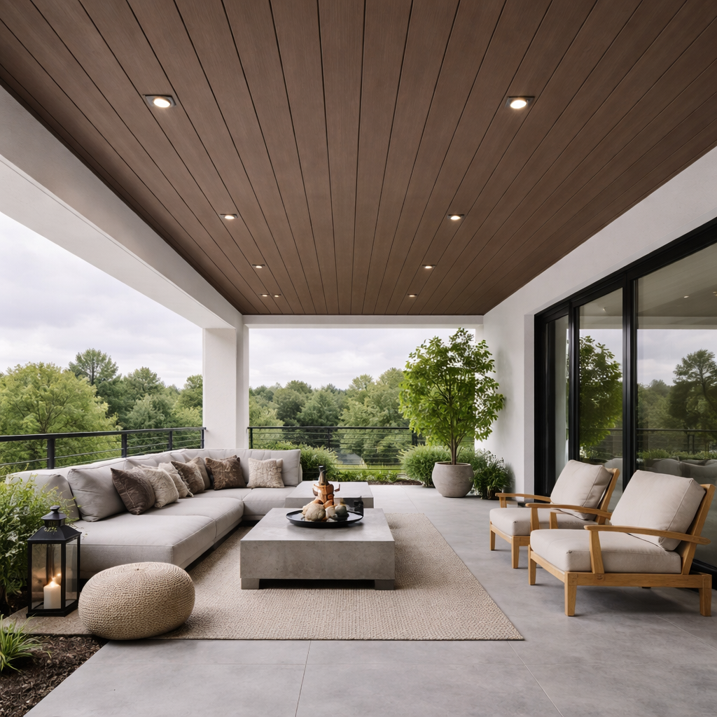 Plafón M EKS color nogal chocolate P-01 148*21*2900 mm