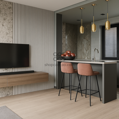 Lambrín Interior WPC Tradicional Color Gris Claro