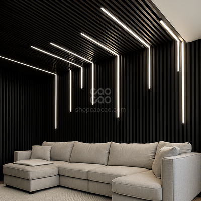 Lambrín Interior WPC Tradicional Color Negro Texturizado