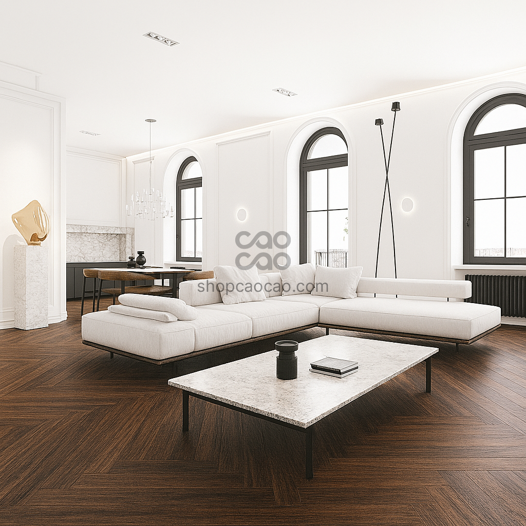 Piso SPC Herringbone Parota (32 Piezas A+B)