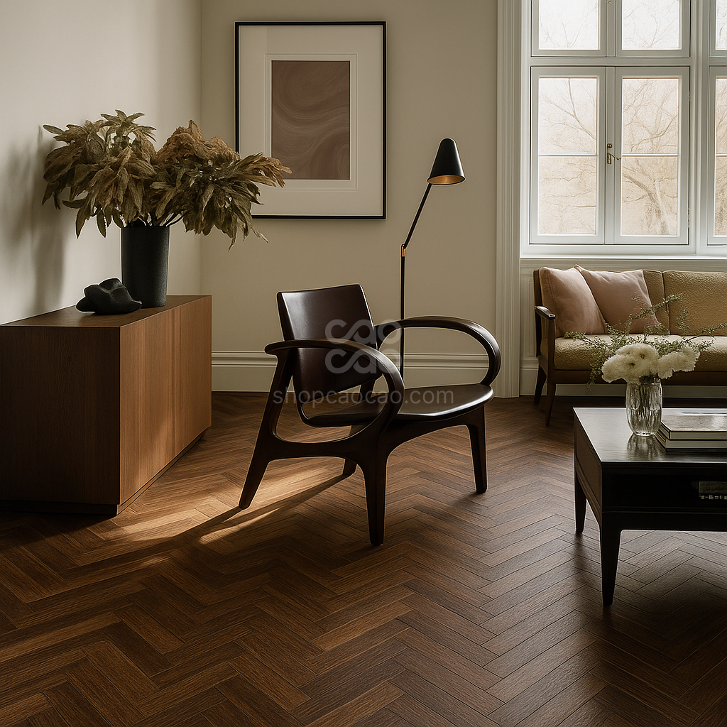 Piso SPC Herringbone Parota (32 Piezas A+B)