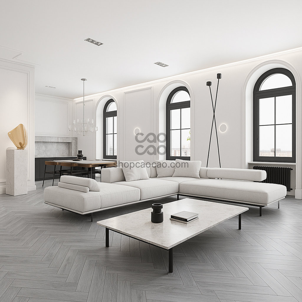 Piso SPC Herringbone Dacite (32 Piezas A+B)