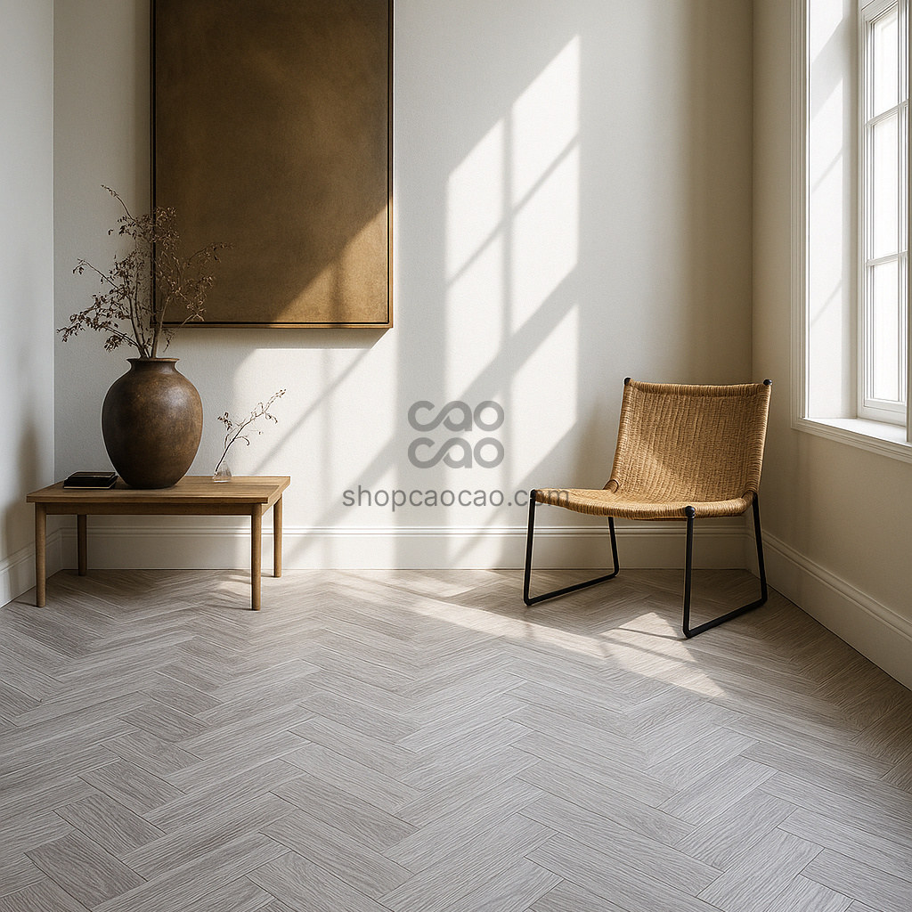 Piso SPC Herringbone Dacite (32 Piezas A+B)