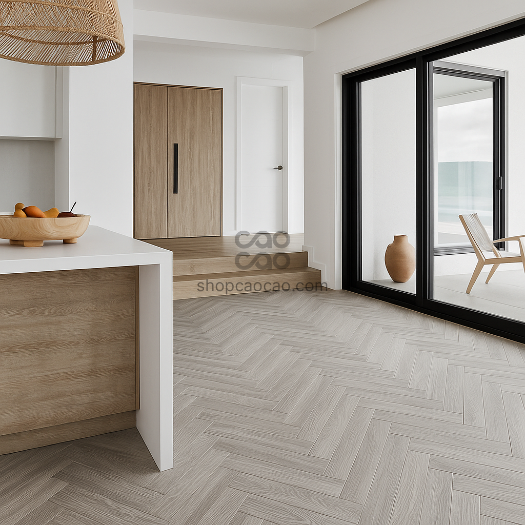 Piso SPC Herringbone Dacite (32 Piezas A+B)