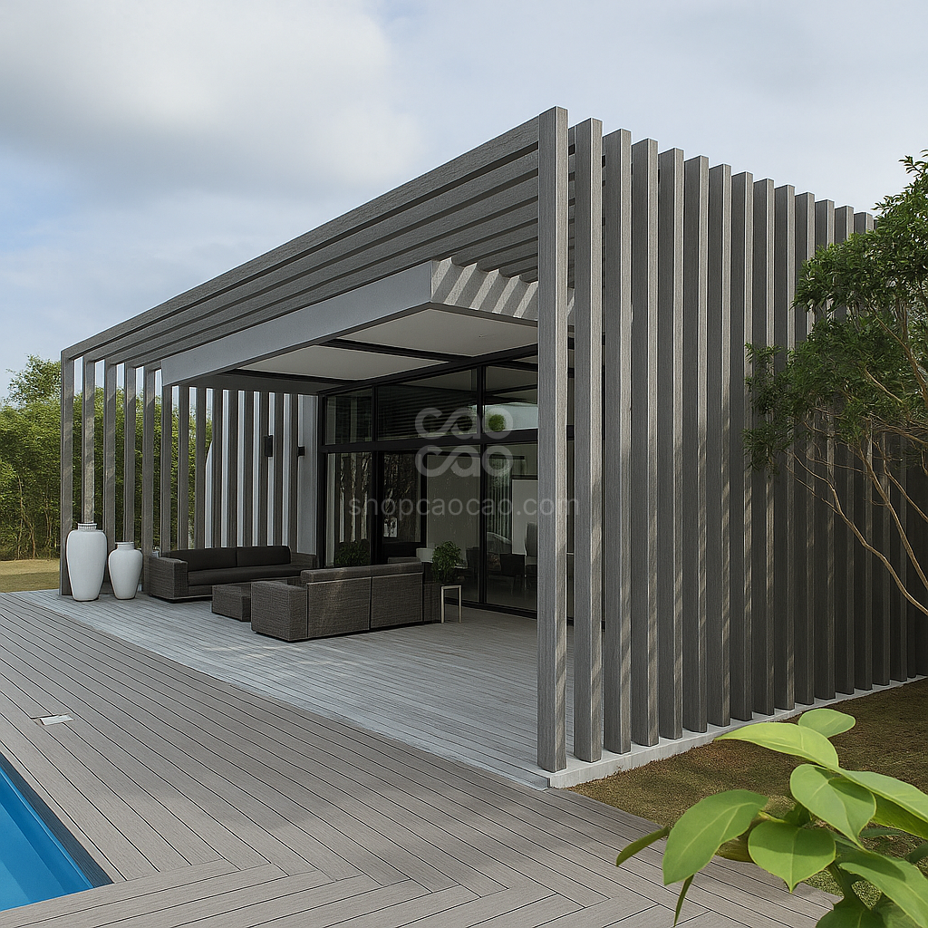 Viga Exterior WPC 100x52 Color Gris London