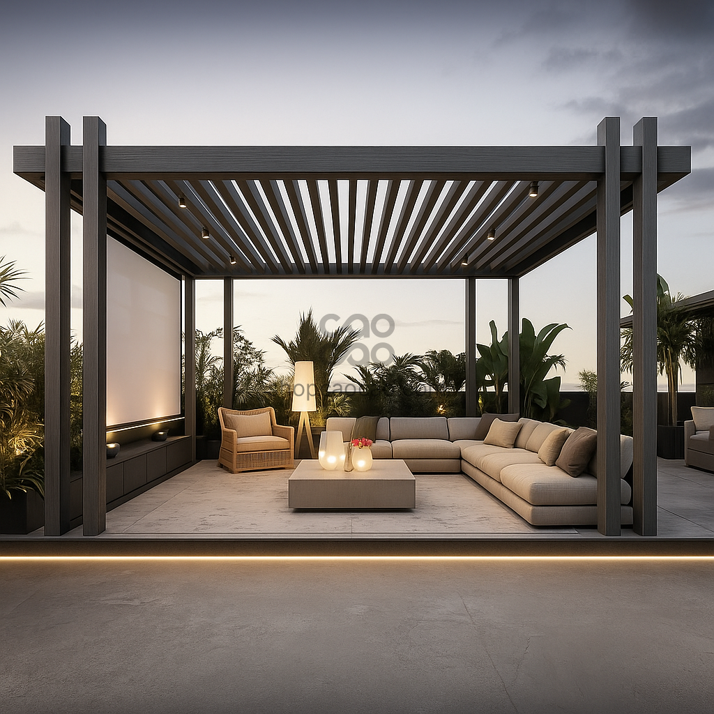 Viga Exterior WPC 100x52 Color Gris London