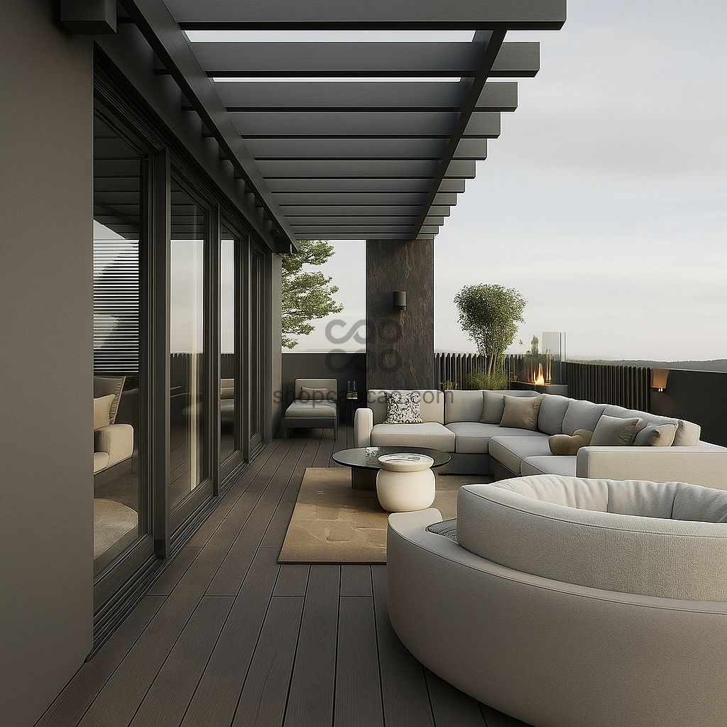 Viga Exterior WPC 120x62 Color Gris London