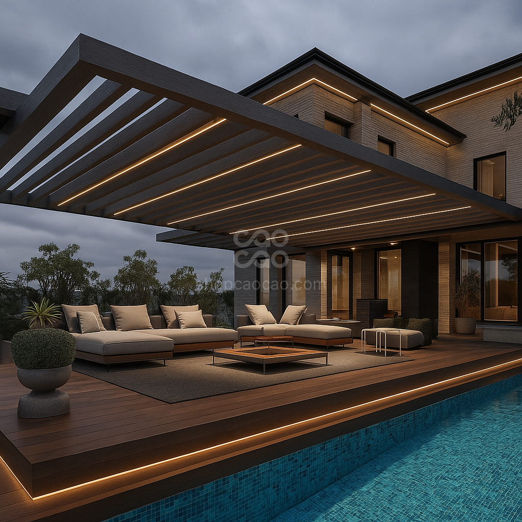 Viga Exterior WPC 100x52 Color Gris London