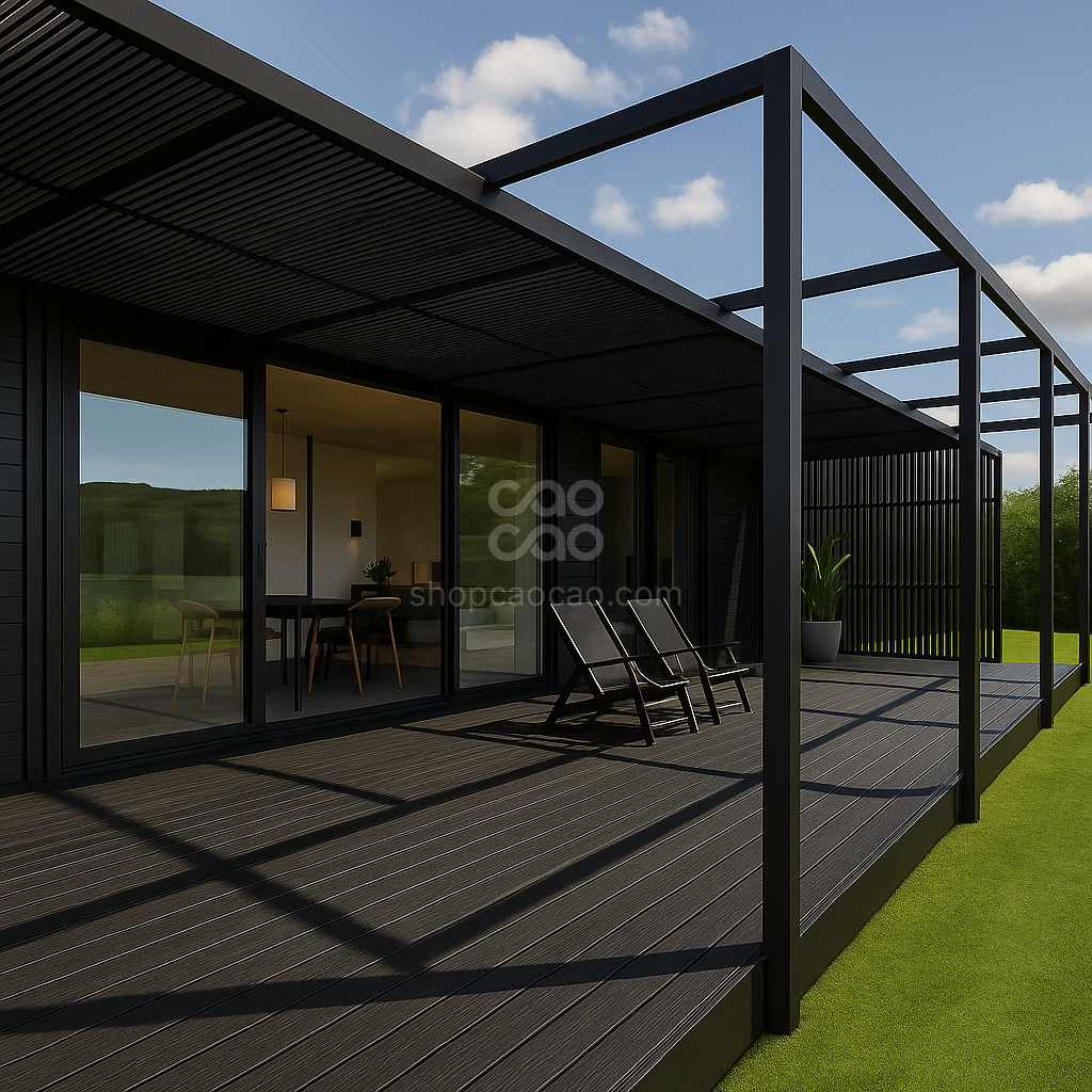 Viga Exterior WPC 60x42 Color Negro